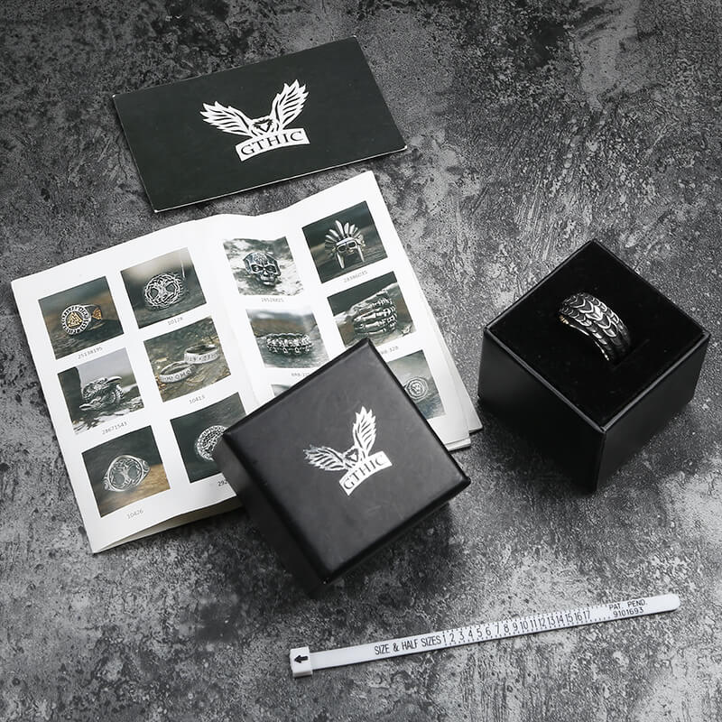 Retro Dragon Spine Stainless Steel Ring
