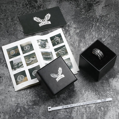 Retro Dragon Spine Stainless Steel Ring