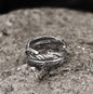Retro Feather-shaped Stainless Steel Ring