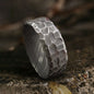 Retro Hammered Damascus Steel Ring