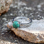 Gothic Gem-Set Stainless Steel Ring