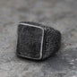 Retro Simple Stainless Steel Engraved Ring