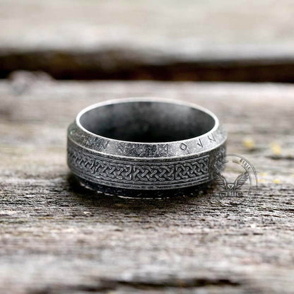 Retro Tree Of Life Knot Stainless Steel Viking Ring