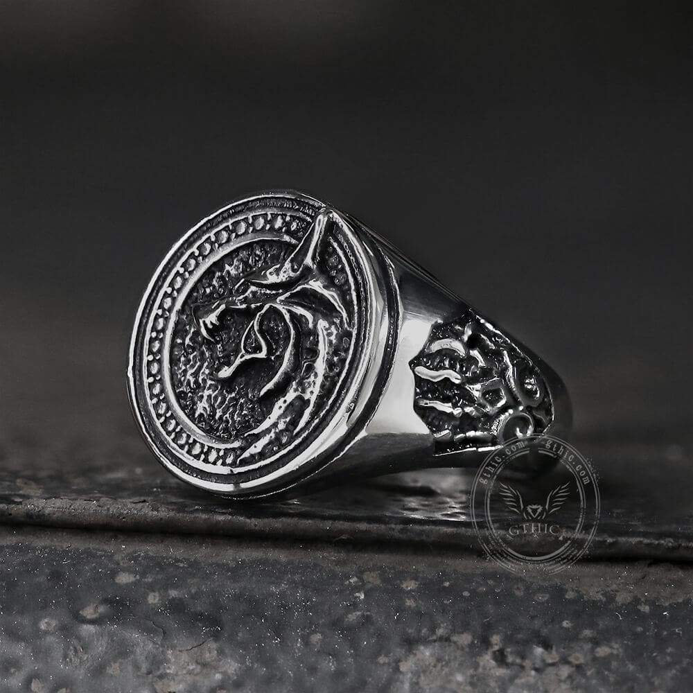 Witcher Wolf Stainless Steel Viking Ring
