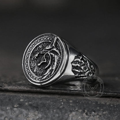 Witcher Wolf Stainless Steel Viking Ring