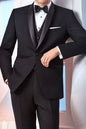 "Rio" Black Tuxedo Jacket Shawl (Separates)