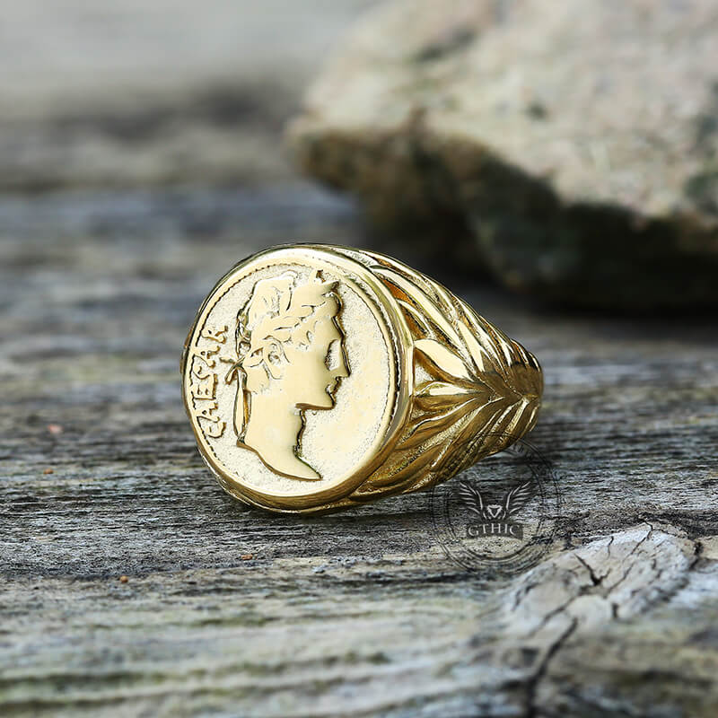Roman Julius Caesar Stainless Steel Ring