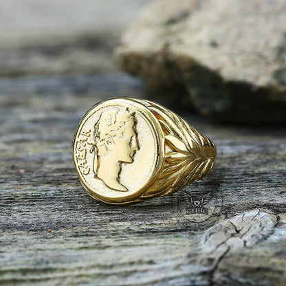 Roman Julius Caesar Stainless Steel Ring