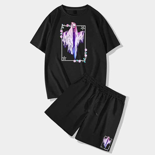 Rose Phantom Short Sleeve T-shirt and Shorts Set