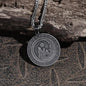Rotatable Skoll and Hati Wolf Runes Stainless Steel Pendant