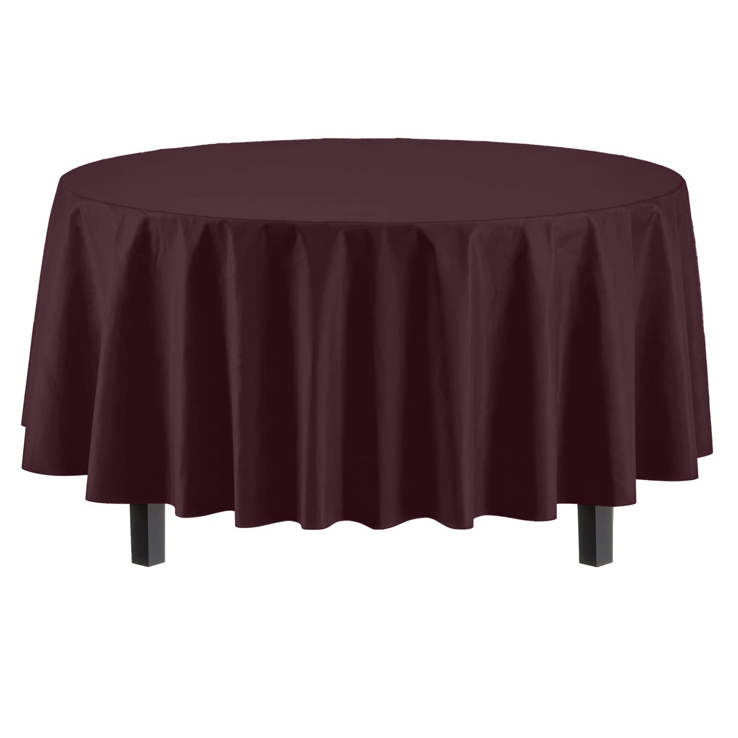 Round Brown Plastic Table Cover