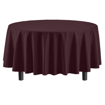 Round Brown Plastic Table Cover