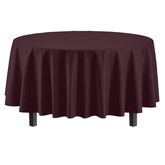 Round Brown Plastic Table Cover