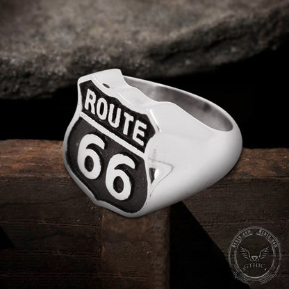 Route 66 Stainless Steel Ring