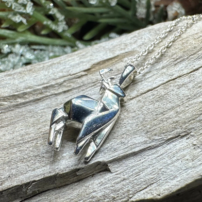 Origami Stag Necklace