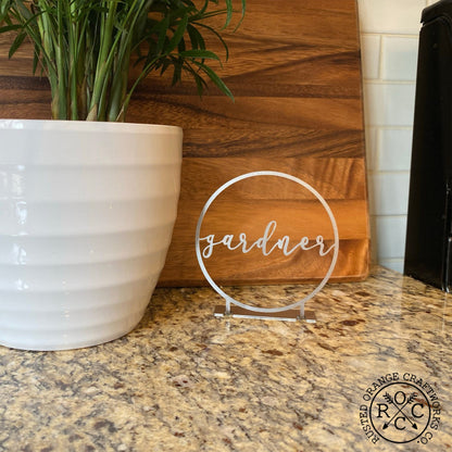 Anderson Tabletop or Shelf Personalized Name Sign - 2 Styles - Last Name Signs