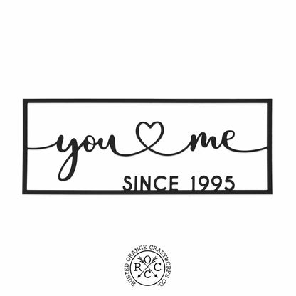 So Happy Together Personalized Name Sign - You And Me sign for bedroom or wedding