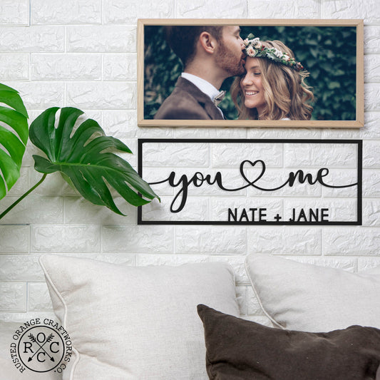 So Happy Together Personalized Name Sign - You And Me sign for bedroom or wedding