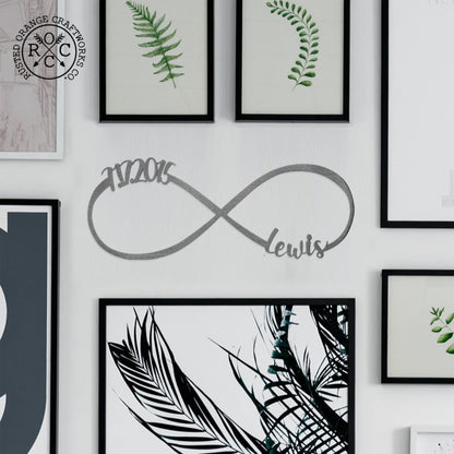 Infinity Sign- bedroom wall decor for couples, anniversary and wedding, eternity symbol