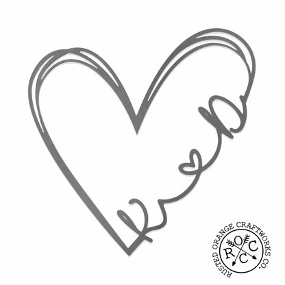 Love is All Around Personalized Initial Signs - 3 Sizes - Valentines day gifts for her bedroom decor