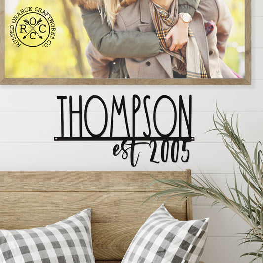 Beckett Name Sign - 2 Sizes - Personalized Last Name Sign for Home