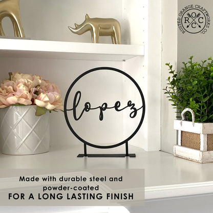 Anderson Tabletop or Shelf Personalized Name Sign - 2 Styles - Last Name Signs