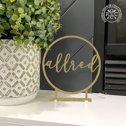 Anderson Tabletop or Shelf Personalized Name Sign - 2 Styles - Last Name Signs