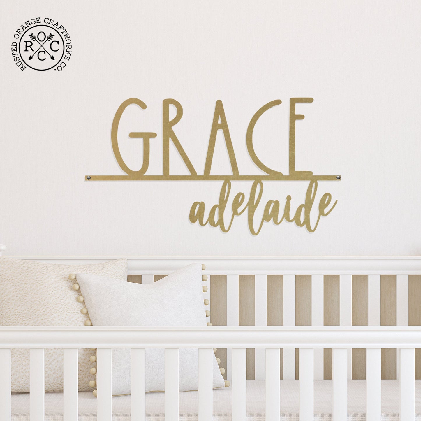 Beckett Name Sign - 2 Sizes - Personalized Last Name Sign for Home
