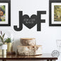 Initials & Heart Monogram - Large Metal Custom Family Name Heart Sign