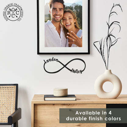 Infinity Sign- bedroom wall decor for couples, anniversary and wedding, eternity symbol