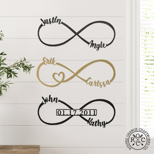 Infinity Sign- bedroom wall decor for couples, anniversary and wedding, eternity symbol