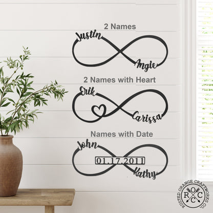 Infinity Sign- bedroom wall decor for couples, anniversary and wedding, eternity symbol