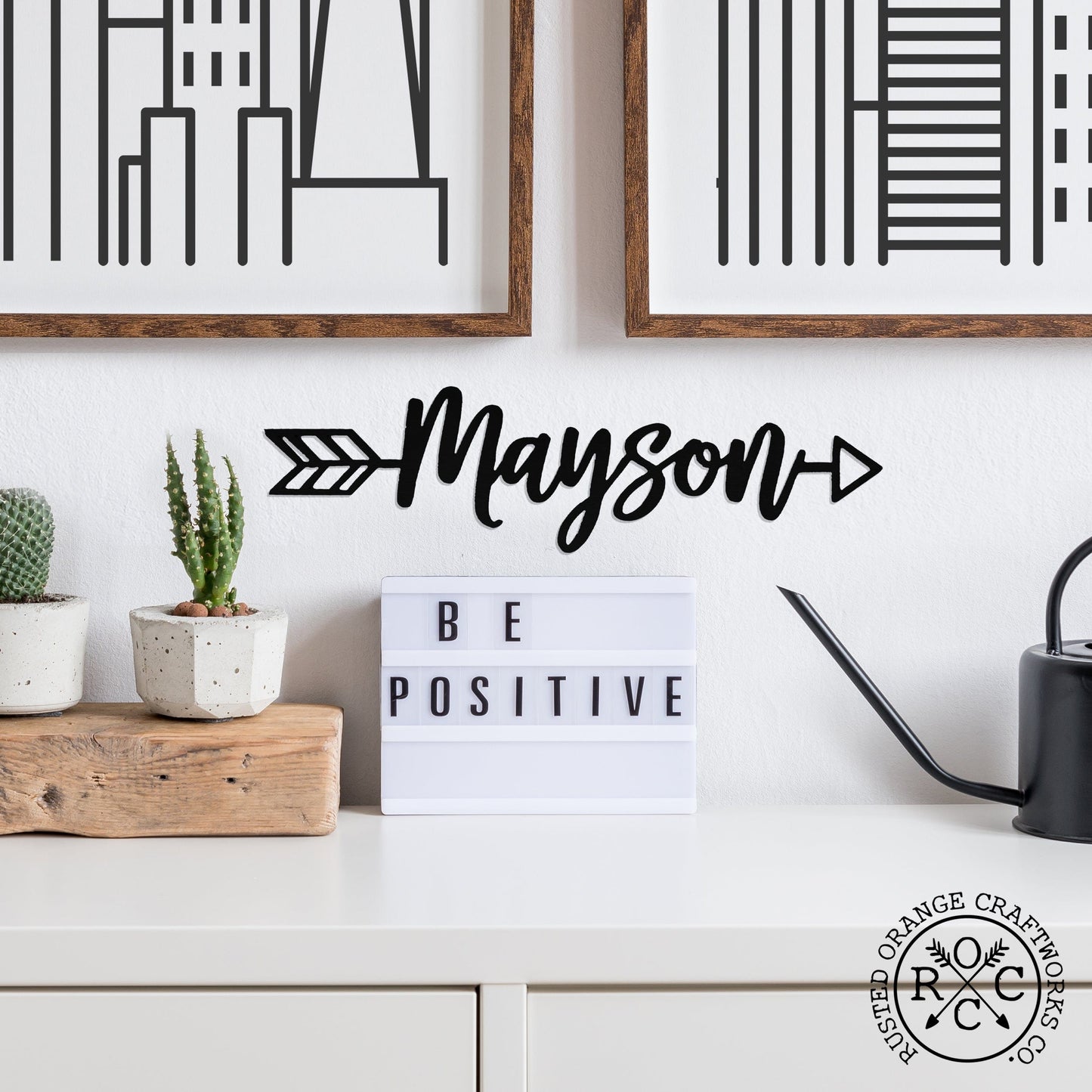 Sweets Arrow - 5 Styles - Personalized Metal Name Sign for Wall Decor