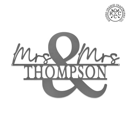 Mr and Mrs Personalized Name Sign - Couple Gifts Wall Decor For Bedroom