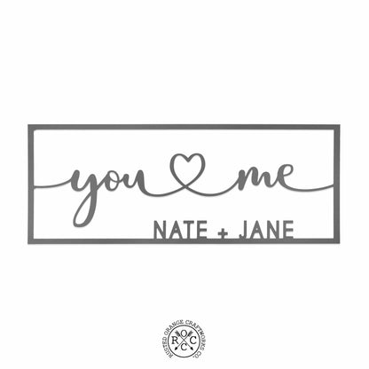 So Happy Together Personalized Name Sign - You And Me sign for bedroom or wedding