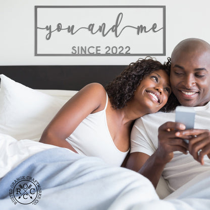 So Happy Together Personalized Name Sign - You And Me sign for bedroom or wedding