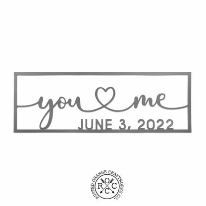So Happy Together Personalized Name Sign - You And Me sign for bedroom or wedding