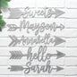 Sweets Arrow - 5 Styles - Personalized Metal Name Sign for Wall Decor