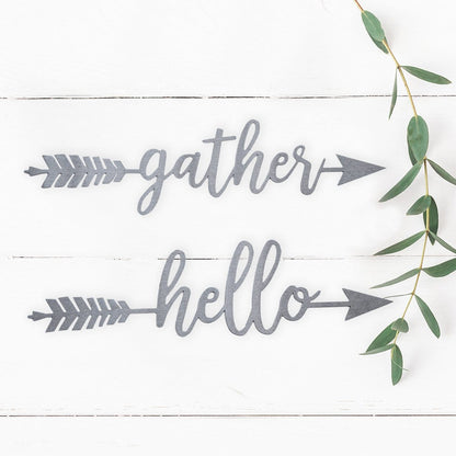 Sweets Arrow - 5 Styles - Personalized Metal Name Sign for Wall Decor