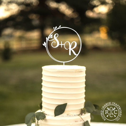 Custom Initial Wedding Cake Topper - Personalized Cake Topper for Weddings - Mr and Mrs Cake Topper Decorations Wedding Cake Toppers