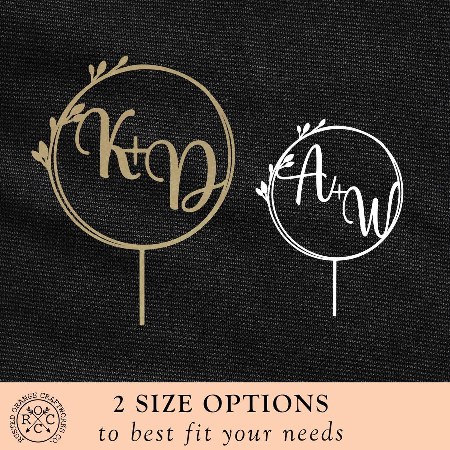 Custom Initial Wedding Cake Topper - Personalized Cake Topper for Weddings - Mr and Mrs Cake Topper Decorations Wedding Cake Toppers