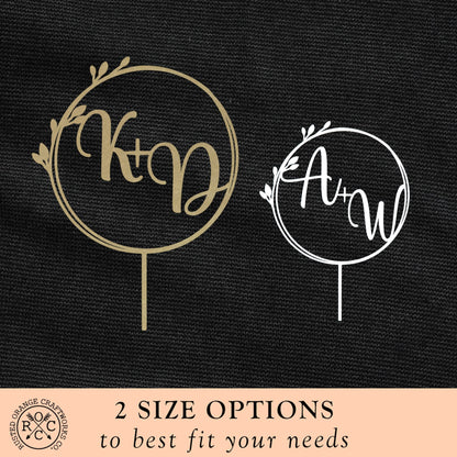 Custom Initial Wedding Cake Topper - Personalized Cake Topper for Weddings - Mr and Mrs Cake Topper Decorations Wedding Cake Toppers