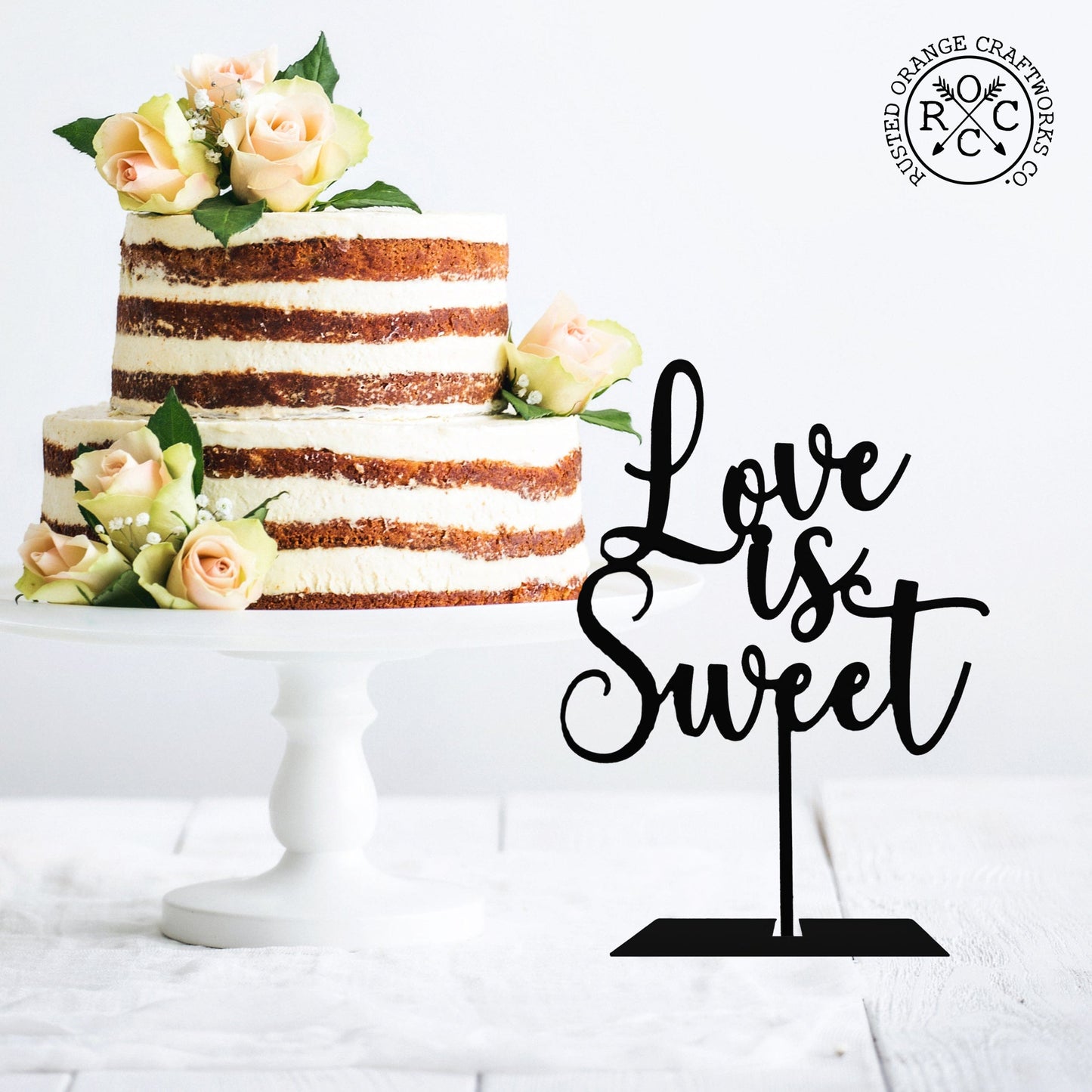 Love is Sweet Reception Decor - Rustic Wedding Decorations Love Sign