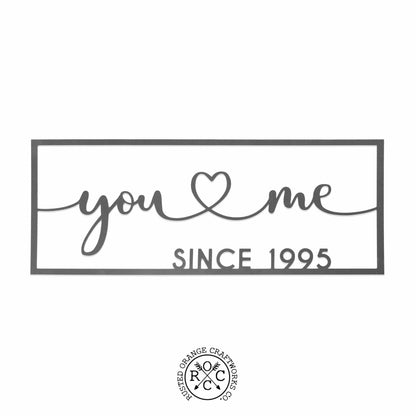 So Happy Together Personalized Name Sign - You And Me sign for bedroom or wedding