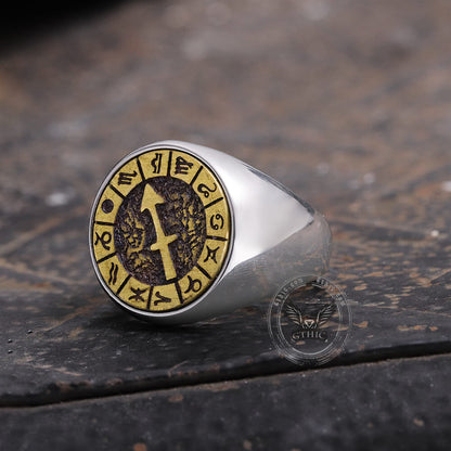 Sagittarius Stainless Steel Ring