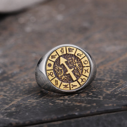 Sagittarius Stainless Steel Ring