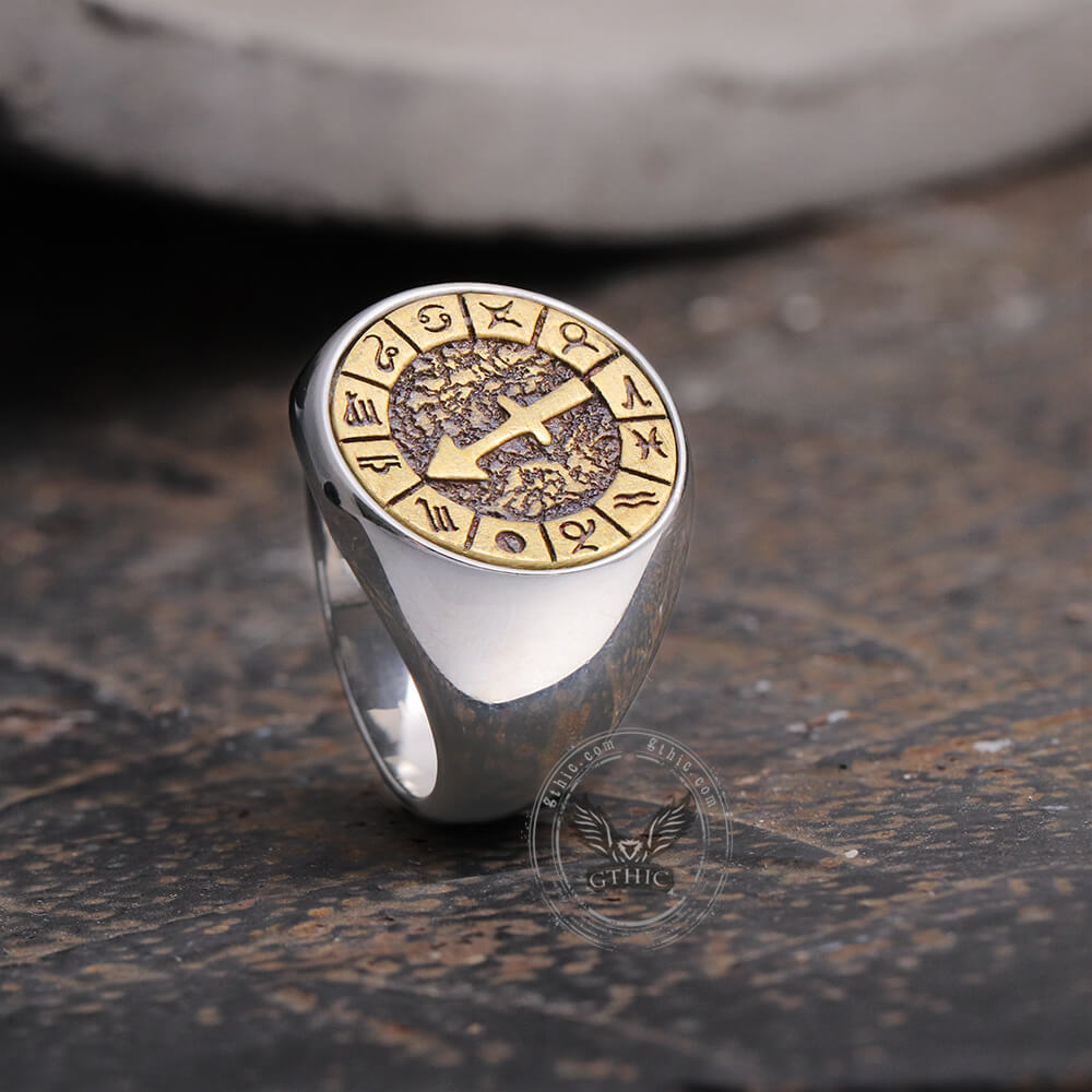 Sagittarius Stainless Steel Ring
