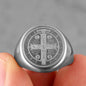 Saint Benedict Medal Stainless Steel Ring