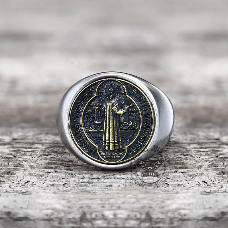 Saint Benedict Stainless Steel Ring