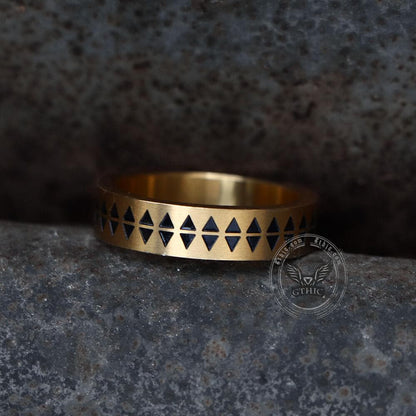 Sawtooth Pattern Stainless Steel Ring